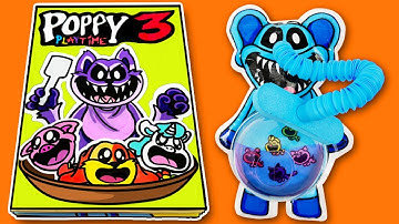 Making Catnap Game Book🐱🐘（+Smiling Critters Squishy）Poppy Playtime Chapter 3 DIY Bubba bubbaphant