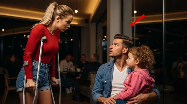 The one-legged girl asked the single dad, “Can I share this table?” and he responded.