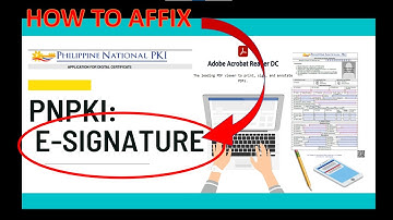 How to Create Electronic Signature for PNPKI Application Form||Tutorial