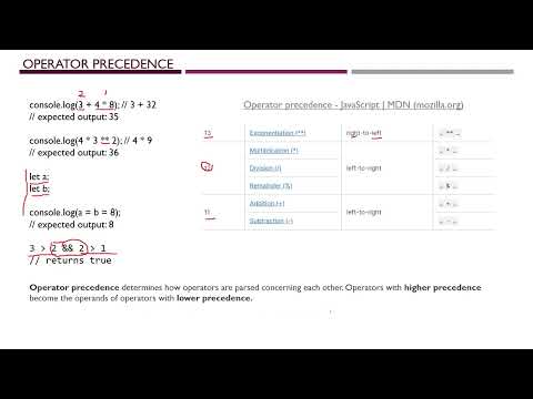 14. JavaScript Operator Precedence - Operatör Önceliği