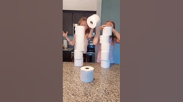 Toilet paper challenge!! Funny family game 😁 #Shorts #waitforit #challenge