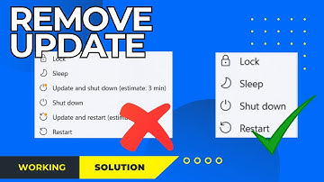 Remove Update And Shut down or Update and Restart Option in Windows 11/10 || How To Disable Updates