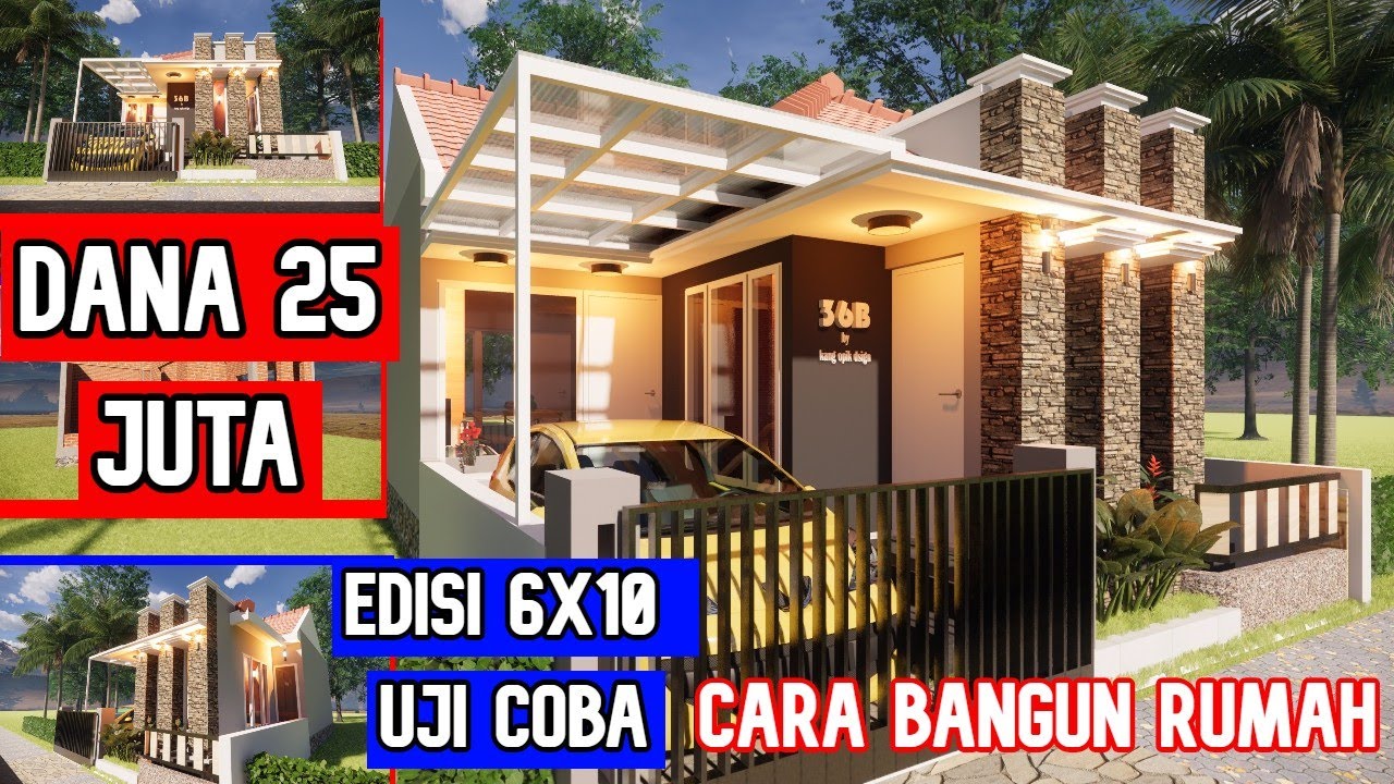  Bangun  rumah  murah biaya  25 juta edisi 6x10 testing dana 