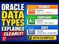 Oracle Data Types Explained Clearly | NUMBER, VARCHAR2, DATE (With Examples)