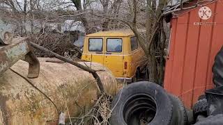 Abandoned in the woods: Diamond T, IHC, Ford, Chevy, GMC trucks + cars, tractors, cranes + dozers!