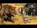 atrociraptores vs velociraptores batalla épica en jurassic world evolution 3