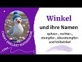 Winkel, Winkelbezeichnungen, Namen von Winkeln