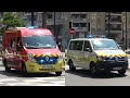 [SDIS 06] Sapeurs Pompiers Nice VSAV + SAMU 06 en urgence // Nice Ambulance + Doctor Unit responding