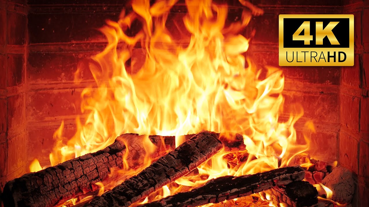🔥 Relaxing Cozy Fireplace 4K (12 HOURS). Fireplace with Crackling Fire ...