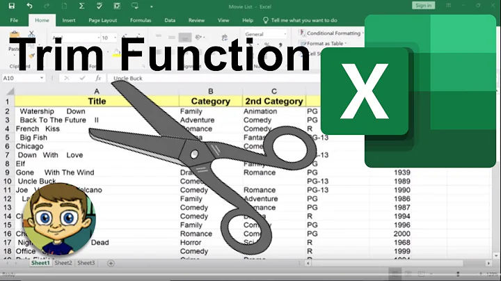 Using the Trim Function in Excel