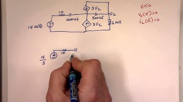 Solving Circuit Problems using Laplace - Example 3