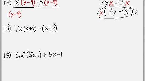 Math 119 : 6.1 #13, #14, #15 (Intermediate Algebra Tutorial : Factoring The GCF, Factor By Grouping)