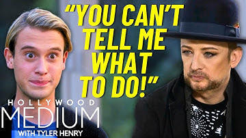 Tyler Henry Clashes With Skeptic Boy George Before RHOBH Husband Steps In | Hollywood Medium | E!