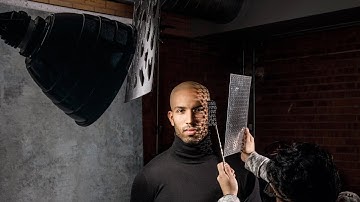 Lighting Tutorial: Combining hard light and gobos to create dramatic male portraits and headshots