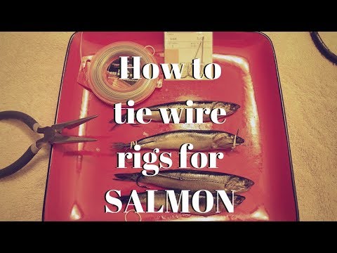Tutorial- How to make wire trolling rigs for salmon fishing, catch more fish!