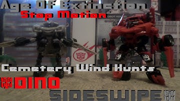 Transformers: Age of Extinction stop motion Cemetery Wind Hunts Dino and Sideswipe