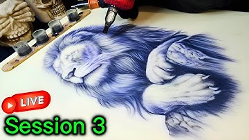 KING of the JUNGLE | Realistic Portrait Lion Tattoo