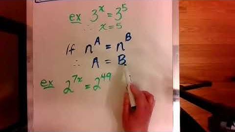MAP4C Solving exponential equation where Bases are the same