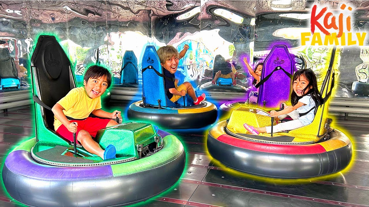 Kids Play Bumper Cars and Laser Tag Family Trip! YouTube