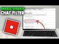 How To Enable/Disable Chat Filter In Roblox (2026)