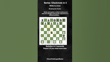 Chess puzzle - Checkmate in 3 - Breaking the Chains