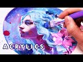 ACRYLIC Painting Tutorial 🎨 Portrait Painting Step-by-Step!