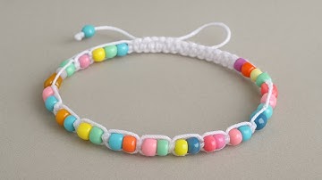DIY Colorful Seed Beads Macramé Bracelet | Easy Friendship Bracelet Tutorial