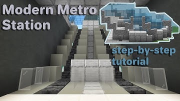 MINECRAFT - How to Build a Modern Metro Station - Easy Tutorial