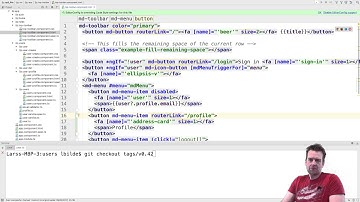 Angular with Firebase part 50 of 70 - Adding navigation to toolbar for users and profile
