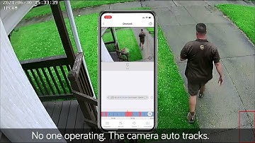 XMARTO Auto Tracking Camera Footage - UPS man and teenage