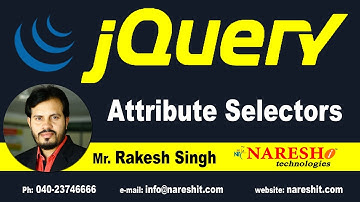 jQuery Attribute Selectors | jQuery Tutorial | Naresh IT