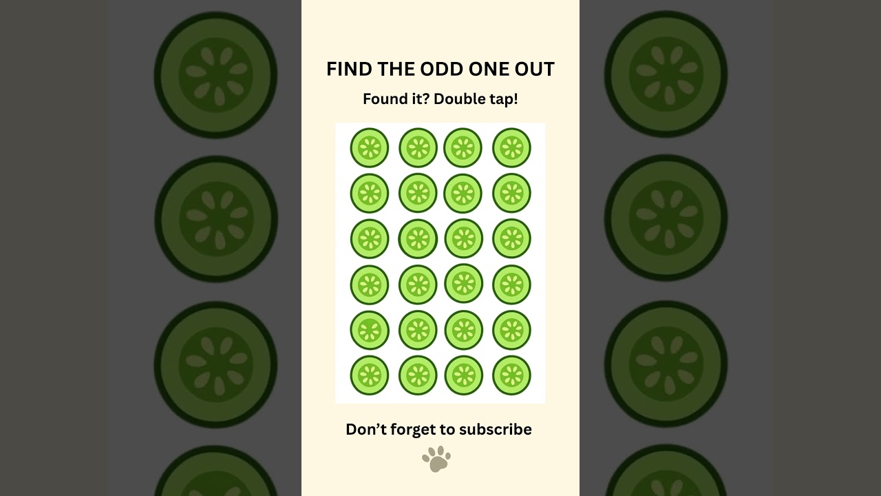 Find the Odd One Out! 🥒 Can You Spot It? 👀