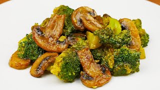 Brokoli hiç bu kadar lezzetli pişirilmemişti! Sarımsak soslu mantarlı brokoli. Yeni tarif