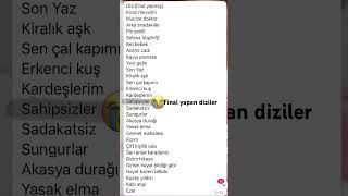 Bu diziler final yapmış 😭