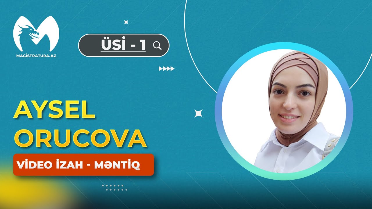 MAGİSTRATURA.AZ - ÜSİ - 1 - MƏNTİQ