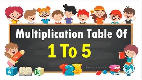 Multiplication Table 1 to 5|Table Of 1 to 5|Maths Tables/Multiplication Tables/Times Table/Pahada