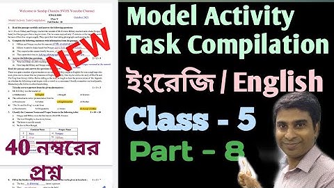 Class 5 English Model Activity Task Part 8 || Model Activity Task Compilation Class 5 English
