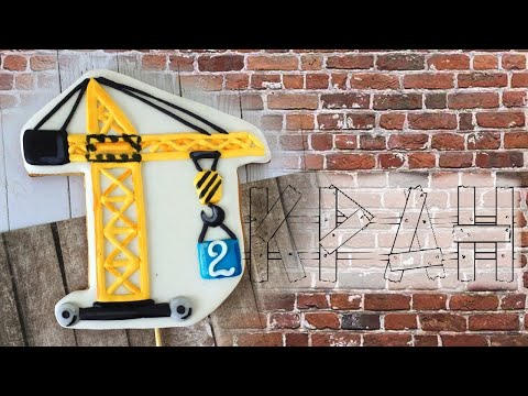 Имбирное печенье Подъемный кран Мастер-Класс Заливка и Роспись