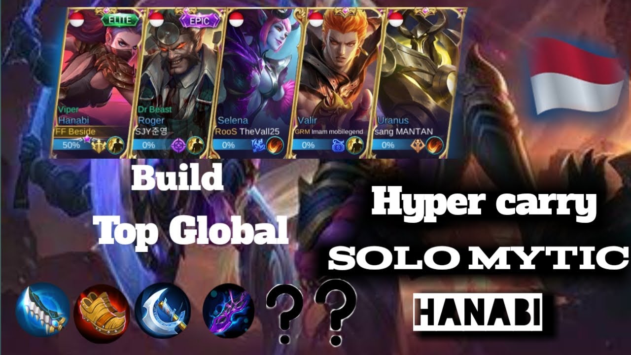 BUILD TOP GLOBAL HANABI #MOBILE LEGEND BANG BANG - YouTube