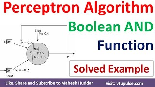 how to train boolean and function using perceptron learning in ann machine learning by mahesh huddar