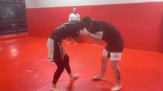 Guard pull arm bar no gi.