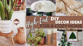 ⭐DIY PROJECTS - SCRAP WOOD PLANT STOOL,  FLANNEL THROWS &amp; CONCRETE HOME DECOR CRAFT IDEA DUPES