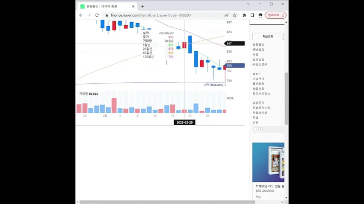 008290원풍물산 주가 전망 및 차트 분석