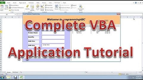 Complete Excel VBA Tutorial