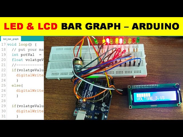 722} Lcd & Led Bar Graph Arduino Uno Code Using If Else - Youtube