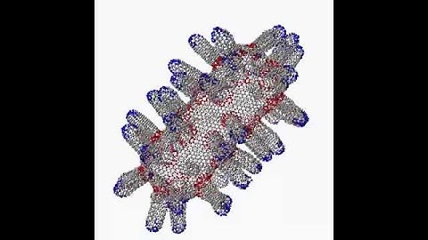 Nano-Virus 3 at T=4000K  / molecular dynamics / computer simulation
