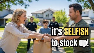 HOA Karen Demanded My Groceries — Claimed “You Live Alone, I Have Kids” —She Got Arrested!