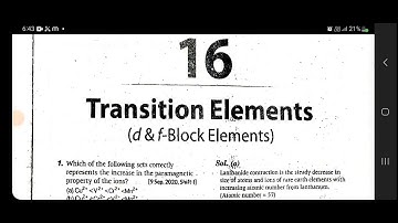 16 TS EAMCET D AND F BLOCK ELEMENTS CHEMISTRY YEAR WISE SOLVED QUESTIONS 2023 TS ARIHANT #EAMCET2023