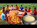 Village picnic in this winter  cooking chicken curry with rice cauliflower fry   by limu