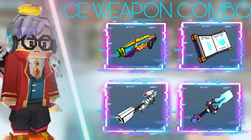 The power of ice weapons in build and shoot Blockman go